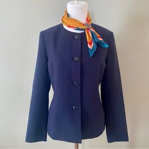 1990s Talbots Petites Women’s Blazer, Navy, Size 4